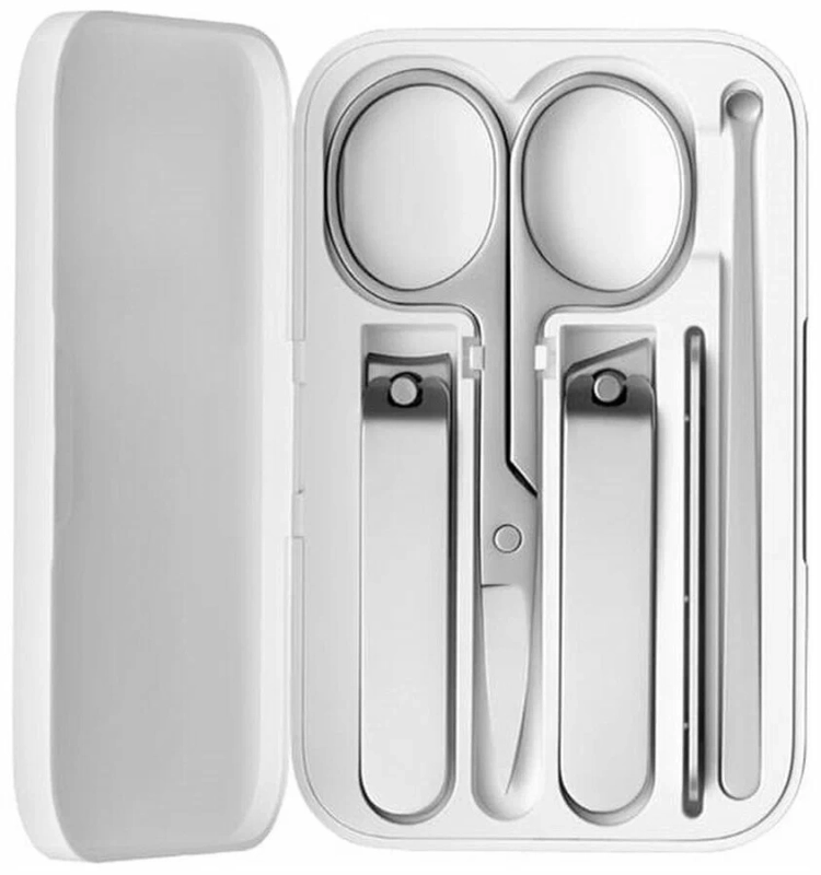 Маникюрный набор 5 в 1 Xiaomi Nail для маникюра, педикюра, инструменты из нержавеющей стали с дизайном и ударопрочным кейсом белый Маникюрный набор 5 в 1 Xiaomi Nail для маникюра, педикюра, инструменты из нержавеющей стали с дизайном и ударопрочным кейсом белый