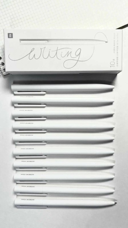 Гелевые ручки Xiaomi Mijia Gel Ink, 10шт, черные, подарочная упаковка