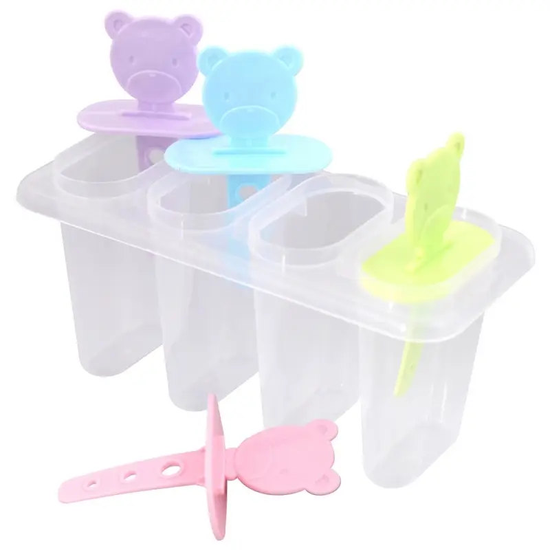 Формы для мороженого Мишки 4 ячейки