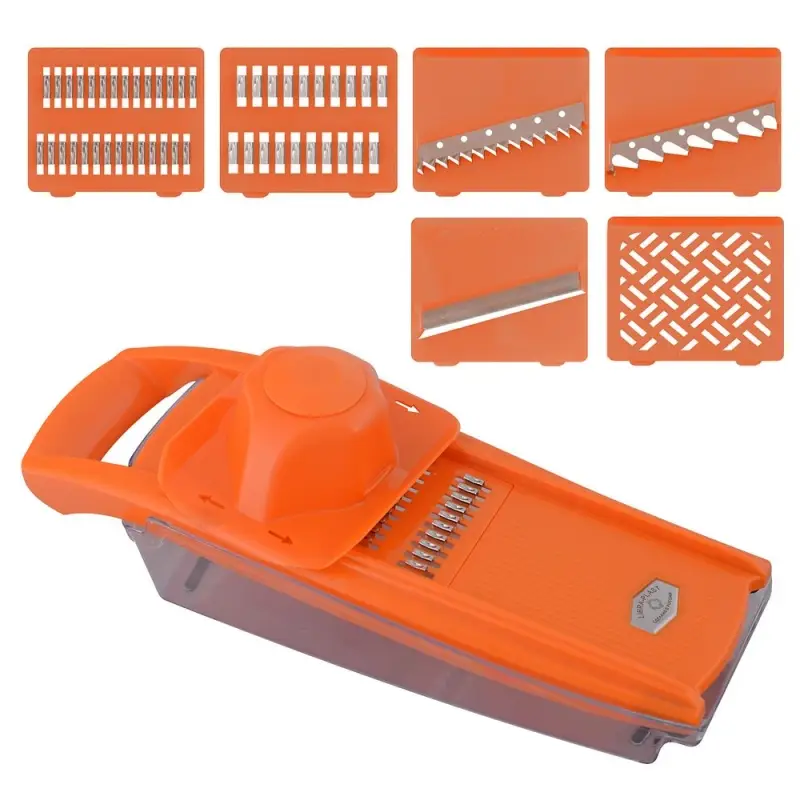 Терка с 6 насадками держателем и контейнером