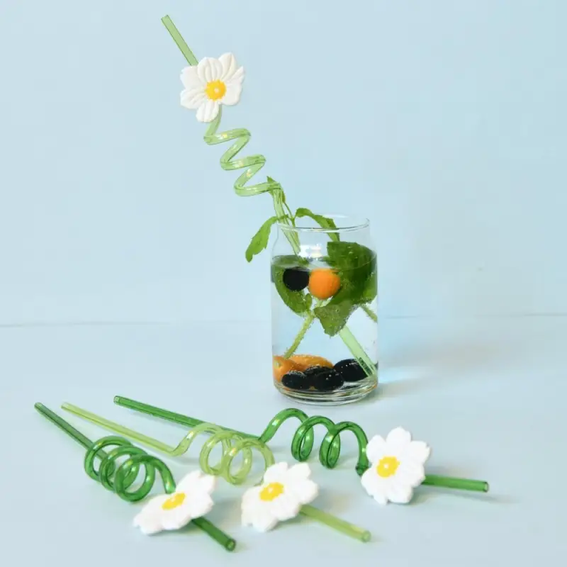 Трубочки для коктейля Ромашки 4 шт