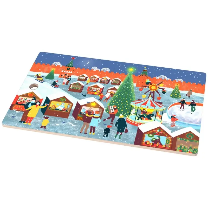 Разделочная доска Зимние города 29х17см (ассортимент)