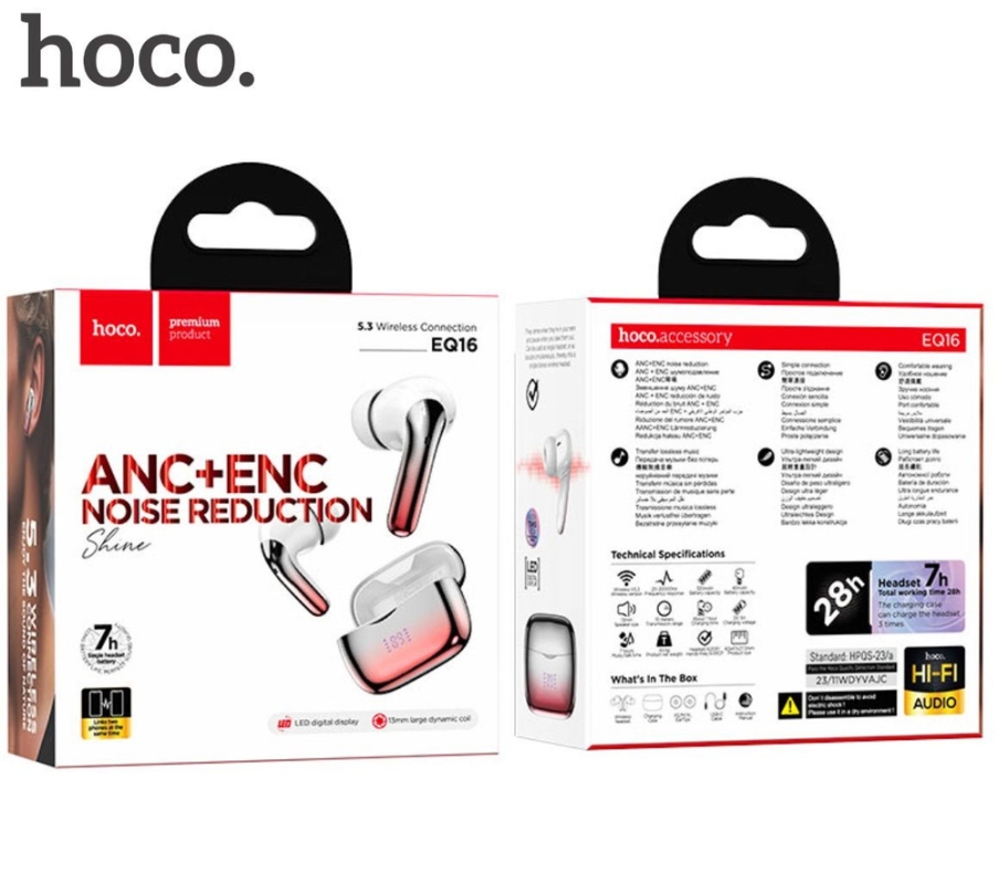 Наушники беспроводные Hoco EQ16 красные