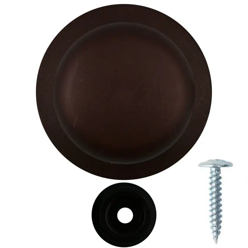 Ручка для крышки с саморезом коричневая диаметр 6 см