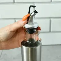 Бутылка для масла с дозатором Металлик объем 300 мл