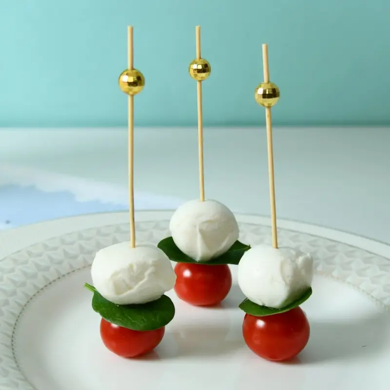 Шпажки для канапе Диско шар золото 24 шт