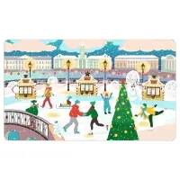 Разделочная доска Зимние города 29х17см (ассортимент)