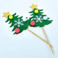 Топпер для украшения Ель набор 2 шт