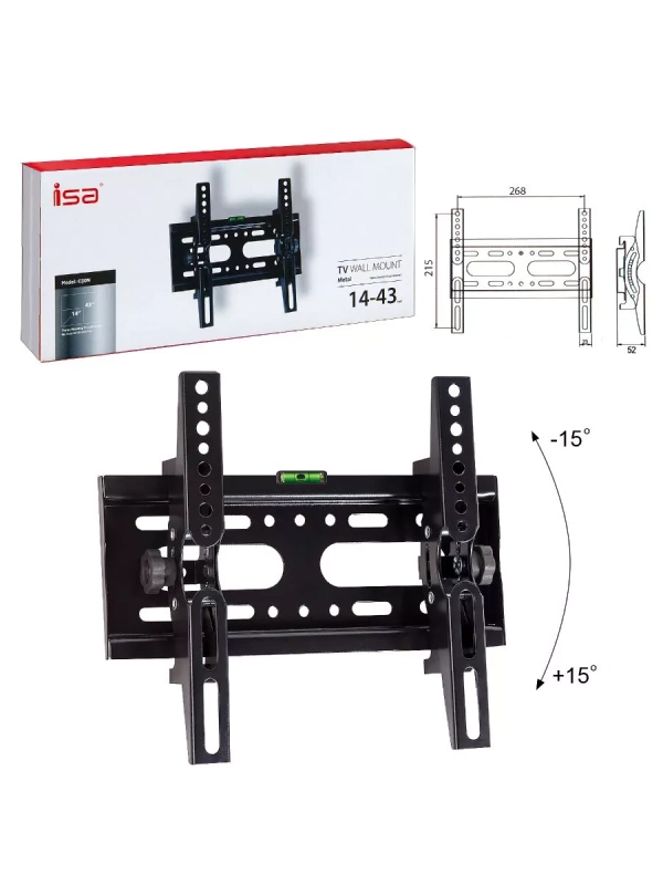 Кронштейн для телевизора 14-43 с наклоном ISA