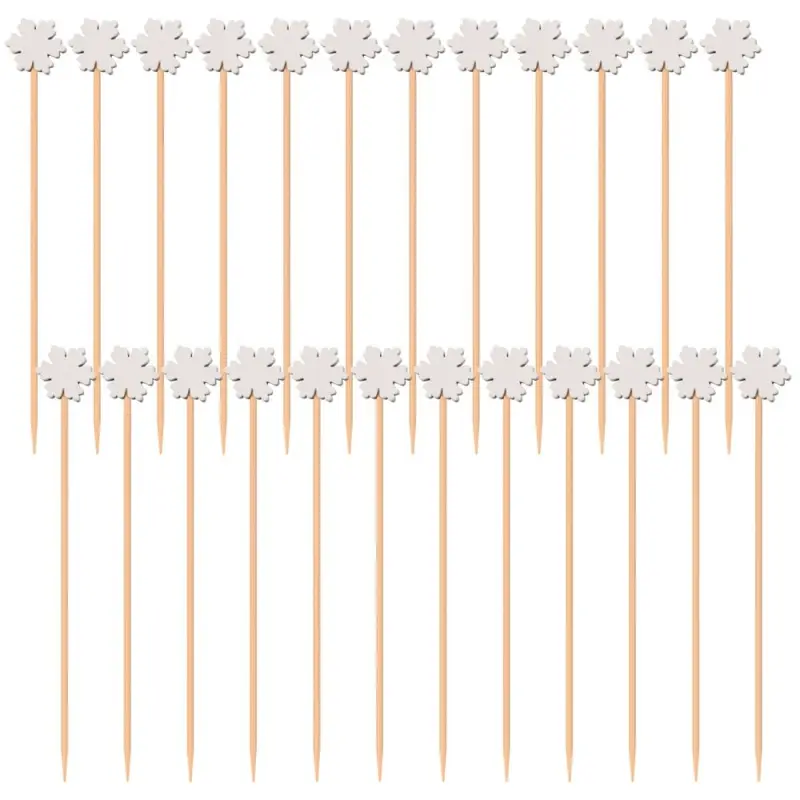 Шпажки для канапе Снежинки 24 шт