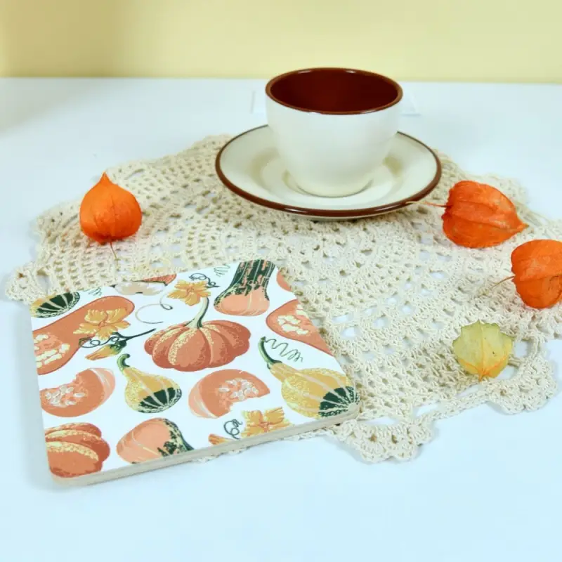 Подставка под горячее Тыквы 14х14 см (ассортимент)