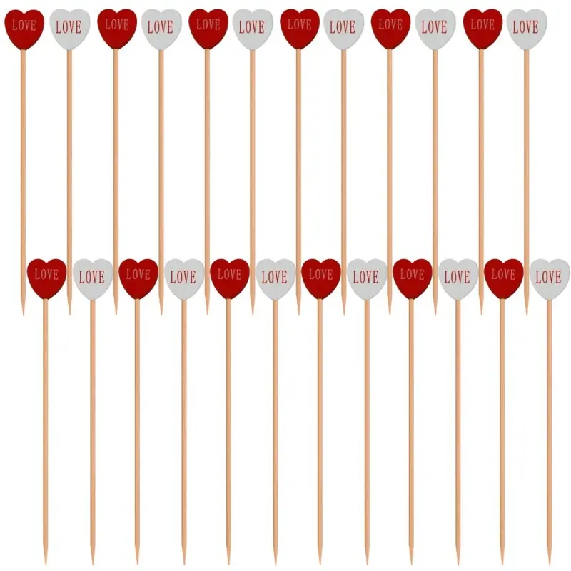 Шпажки для канапе Сердце 24 шт