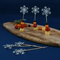 Шпажки для канапе Снежинки 6 шт (ассортимент)