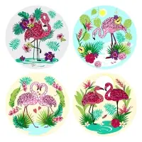 Доска разделочная Подставка под горячее Фламинго 20см (ассортимент)