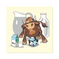 Подставка под горячее Забавный бычок 14х14см (ассортимент)