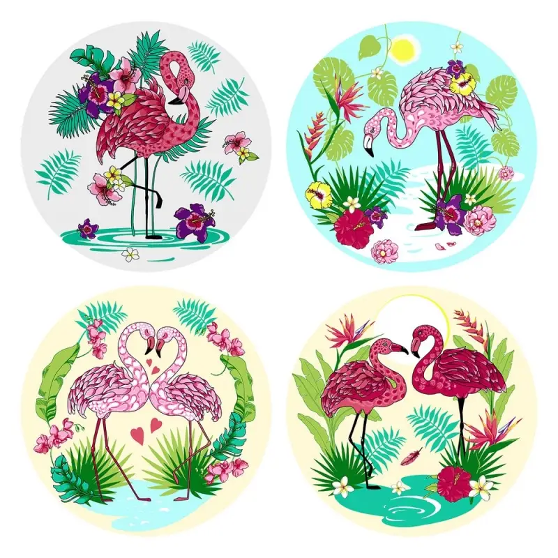 Доска разделочная Подставка под горячее Фламинго 20см (ассортимент)