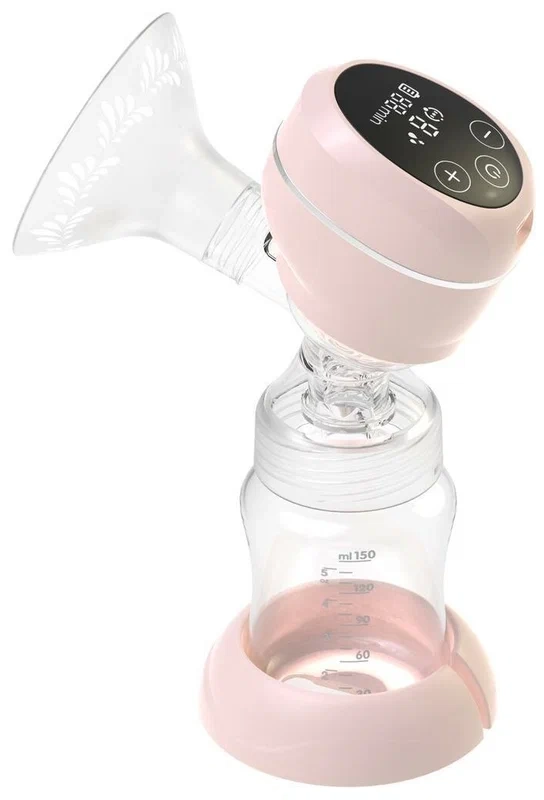 Молокоотсос электрический с бутылочкой для сцеживания