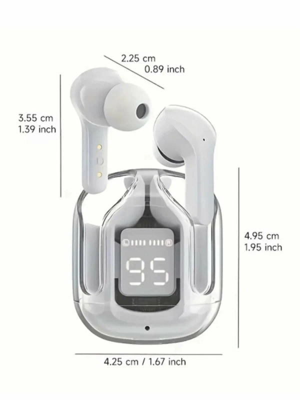 Беспроводные прозрачные наушники белые