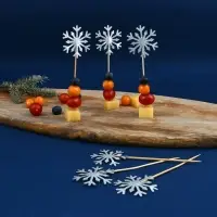 Шпажки для канапе Снежинки 6 шт (ассортимент)
