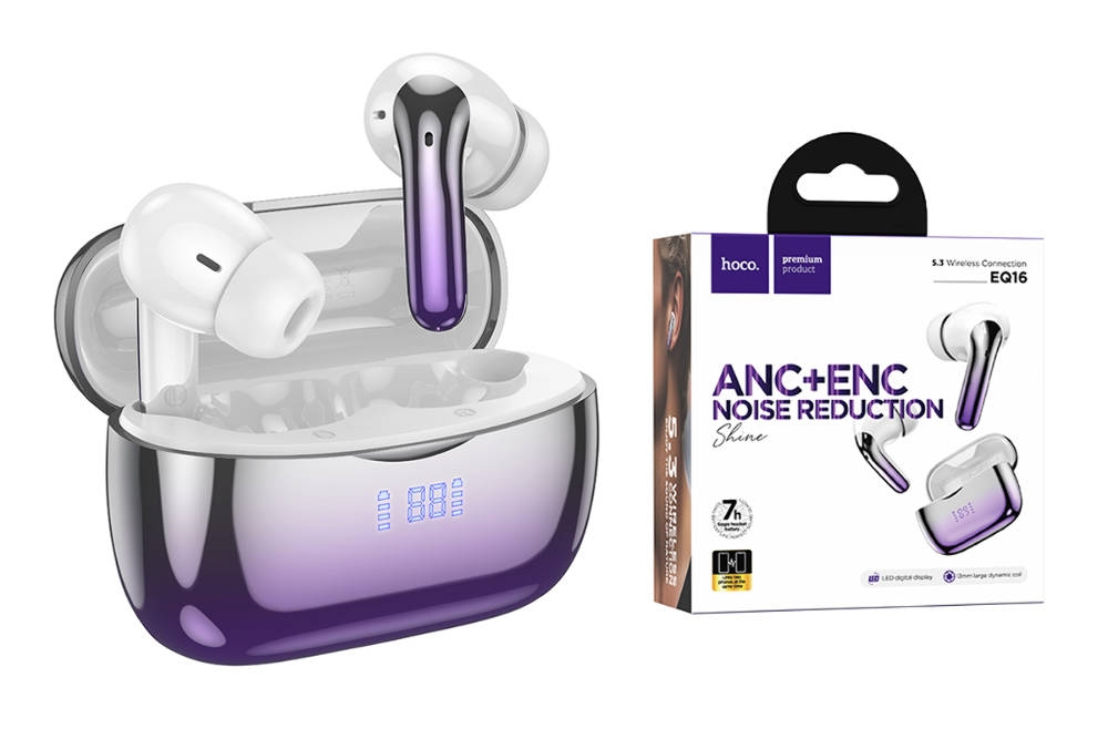 Наушники беспроводные Hoco EQ16 фиолетовые