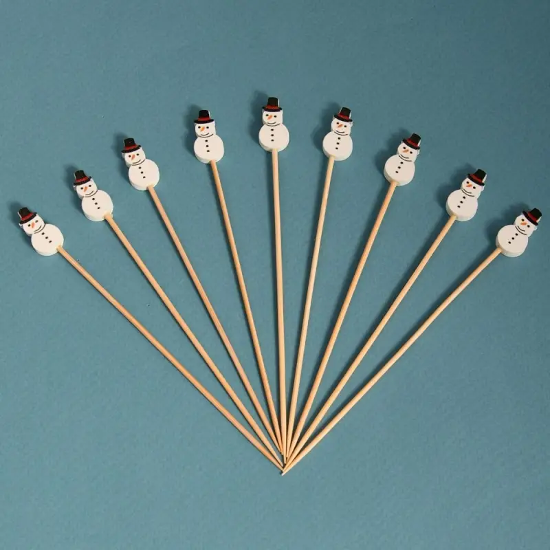 Шпажки для канапе Снеговики 24 шт