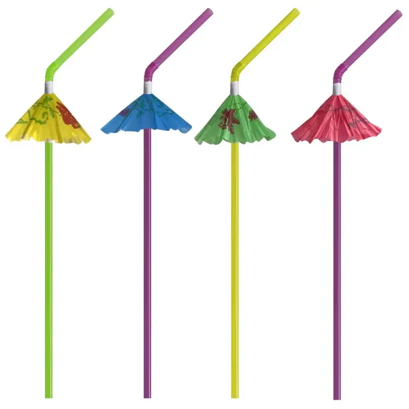 Трубочки для коктейля Зонтики 12шт