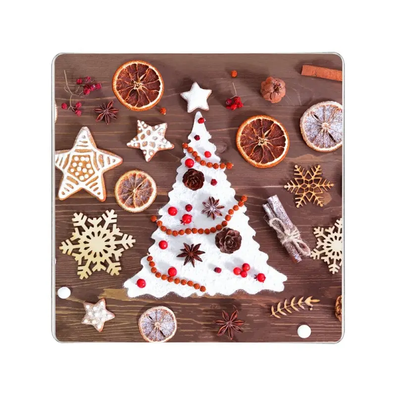 Доска разделочная Подставка под горячее С Новым годом 18х18 см (ассортимент)