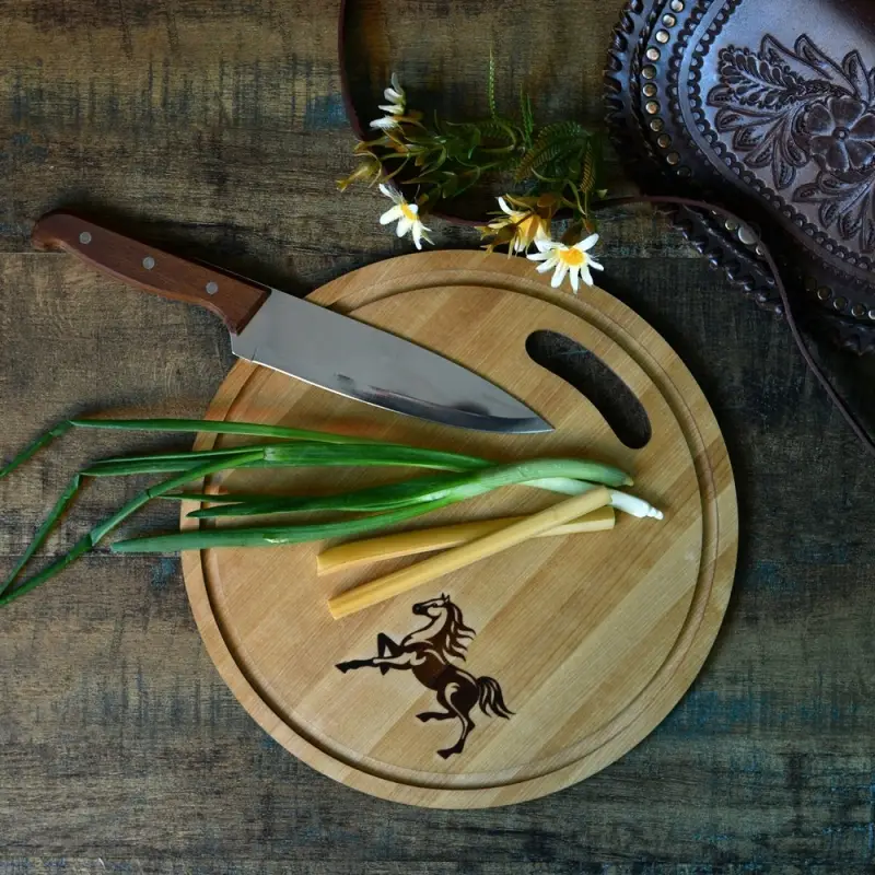 Доска разделочная с желобками Мустанг 28 см