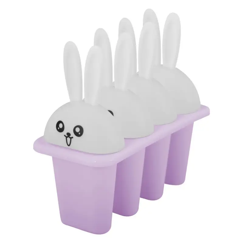 Форма для мороженого 4 ячейки Зайчата