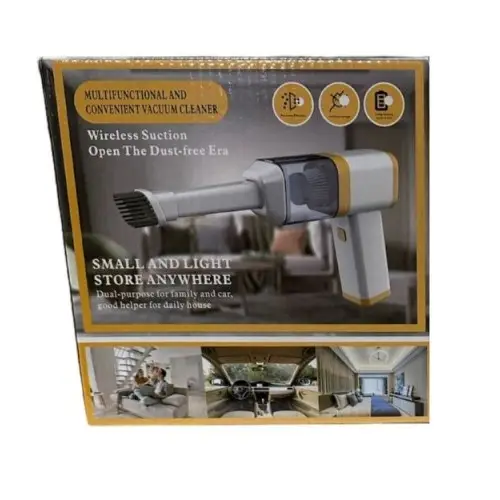Беспроводной автомобильный пылесос белый