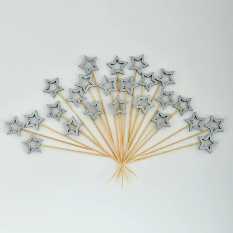 Шпажки для канапе Звездочет серебро набор 24 шт