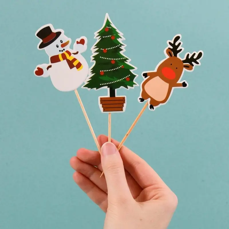 Шпажки для канапе С Новым годом 6 шт