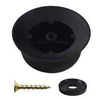 Ручка для крышки с саморезом 6 см черная