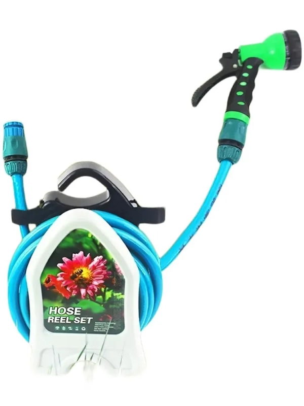 Шланг катушка 10м с пистолетом-распылителем (цвет в ассортимете)
