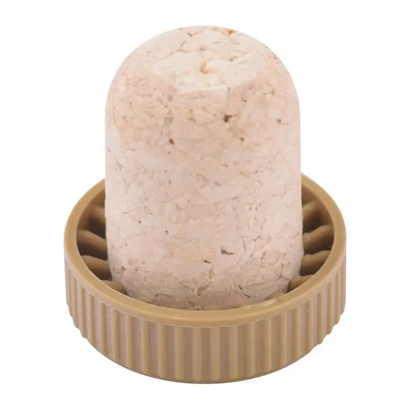 Пробка для бутылок Натуральная с пластмассовой частью 2 шт (ассортимент)