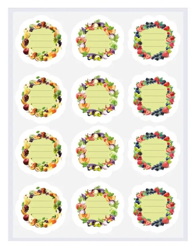Наклейки на банки с консервацией Домашние закрома 60 шт