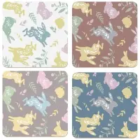 Подставка под горячее Пасхальные зайцы 14х14 см (ассортимент)