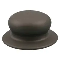 Ручка для крышки с саморезом серая диаметр 6 см