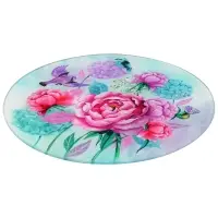 Доска разделочная Пионы и птички 20 см