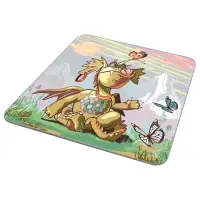 Доска разделочная Дракон весельчак 18х18 см (ассортимент)