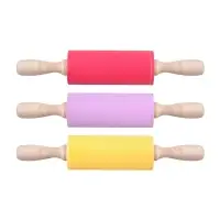 Скалка с деревянными ручками 23см (ассортимент)