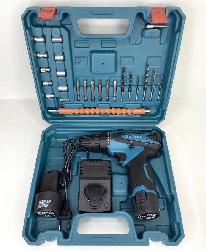 Шуруповерт Makita аккумуляторный 12V  24 Нм  2 АКБ (цвет в ассортименте)