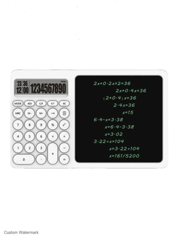 Калькулятор с планшетом белый