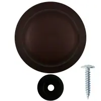 Ручка для крышки с саморезом коричневая диаметр 6 см