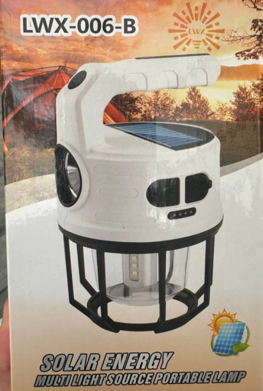 Кемпинговый фонарь с солнечной батареей