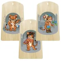 Доска разделочная Тигр Кайфолов 17х29 см (ассортимент)