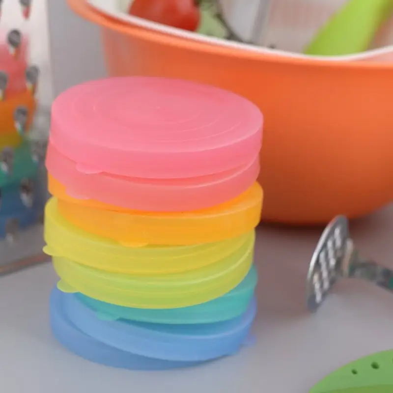 Крышки для банок набор 10 шт Радуга диаметр 82 мм