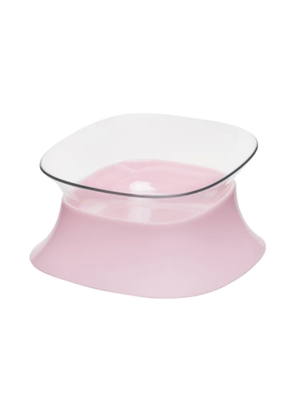 Миска на подставке розовая