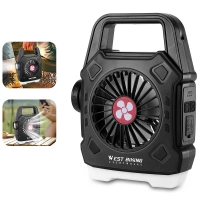 Вентилятор ручной на аккумуляторе портативный (цвет в ассортименте)