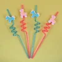 Трубочки для коктейля Лошадки 4 шт